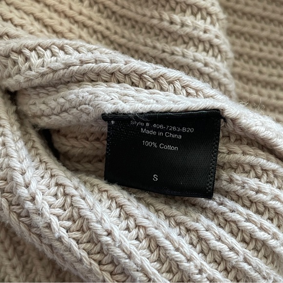 jenni kayne Cotton Fisherman Sweater in oatmeal - Picture 3 of 3